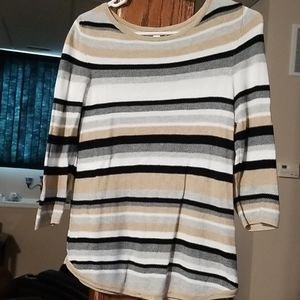 Multi colored striped sweater
